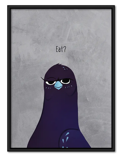 Purple Creature Asking Eat Wall Art 1