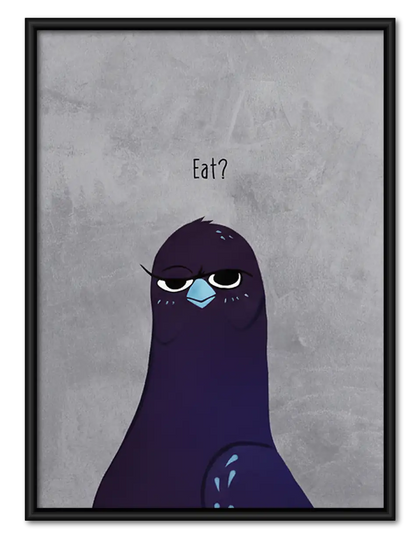 Purple Creature Asking Eat Wall Art