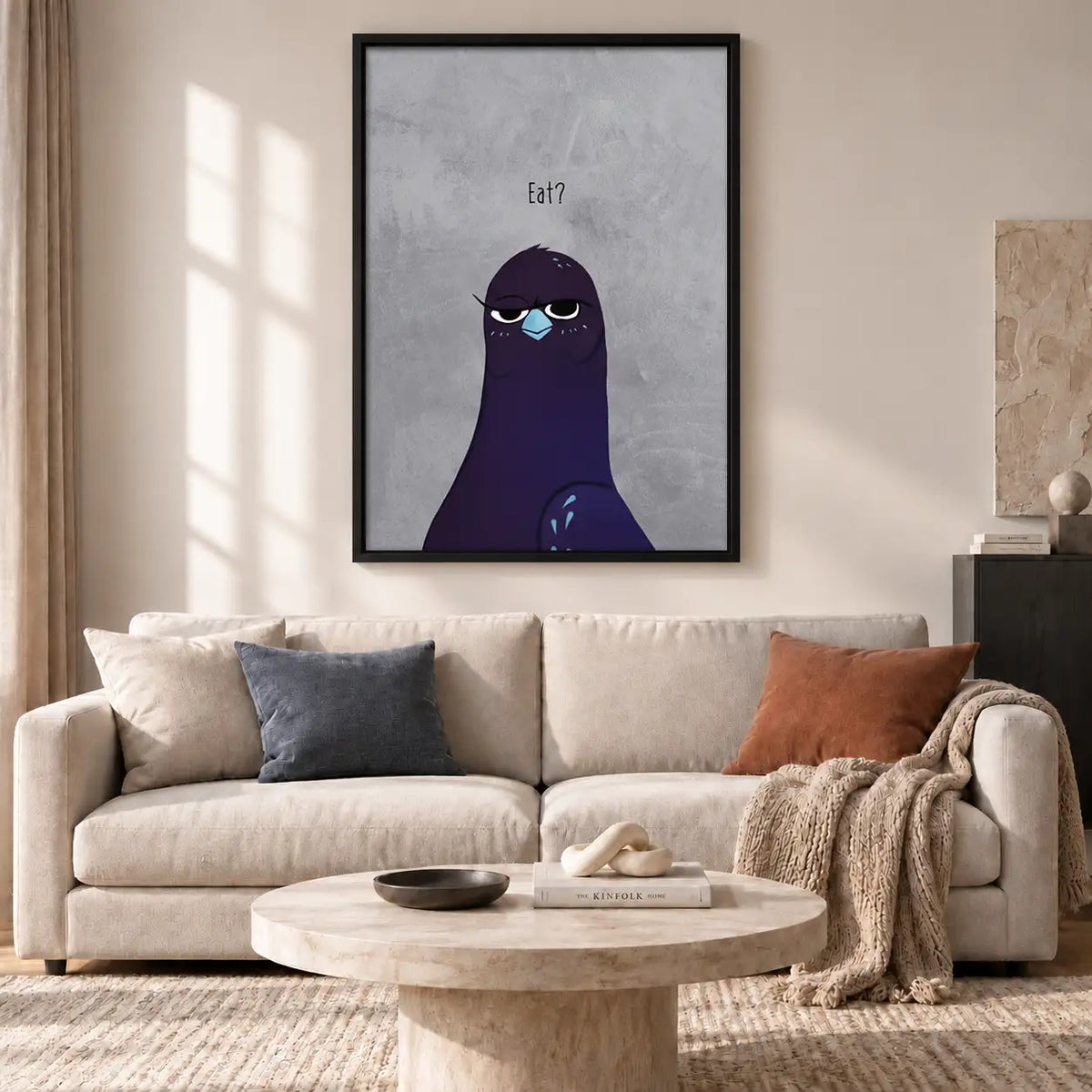 Purple Creature Asking Eat Wall Art 2
