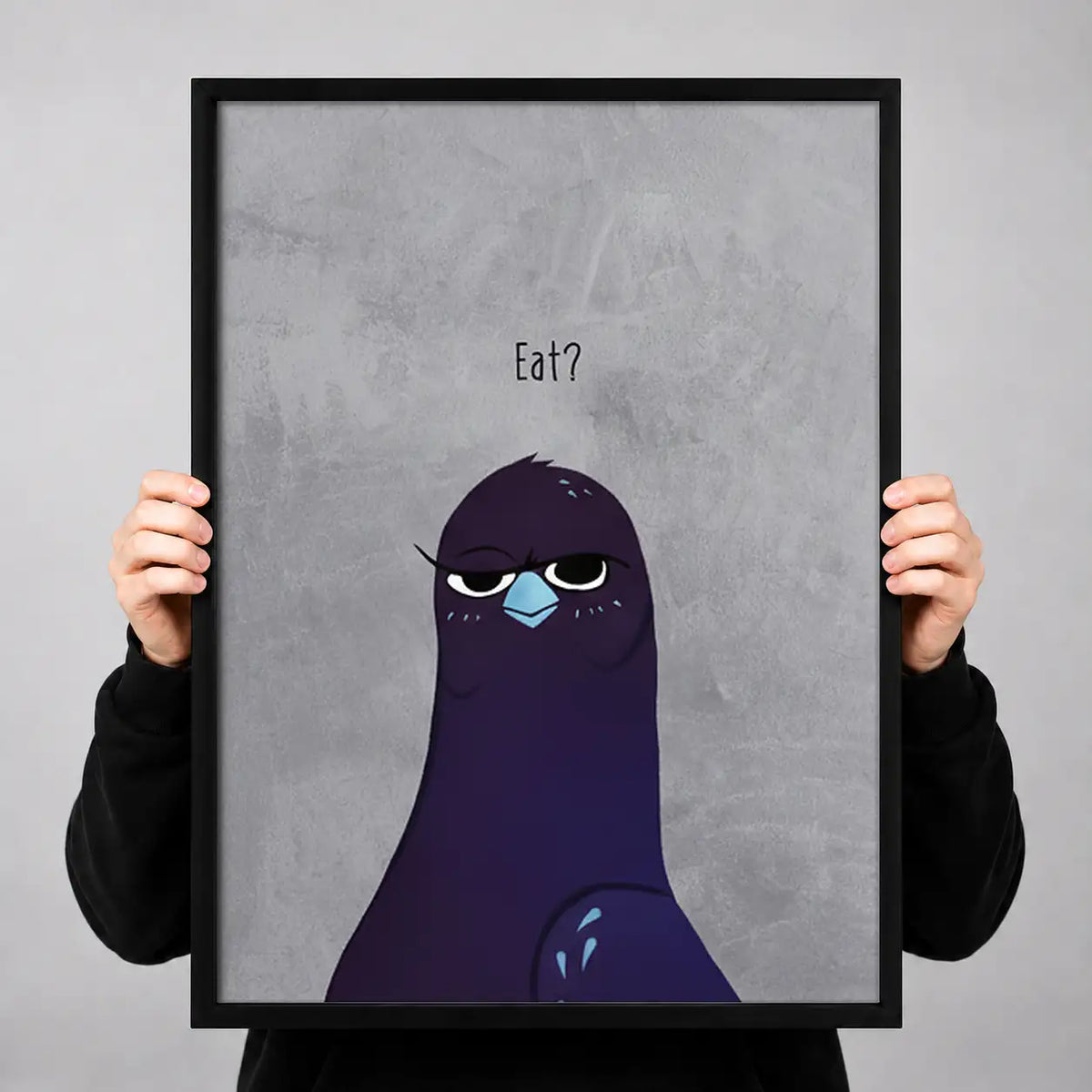 Purple Creature Asking Eat Wall Art 3