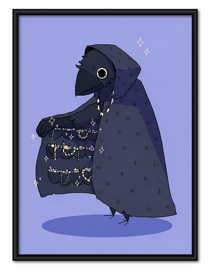 Purple Plague Doctor Character Wall Art