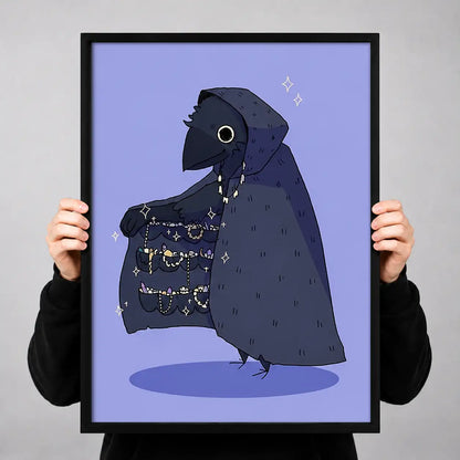 Purple Plague Doctor Character Wall Art 3
