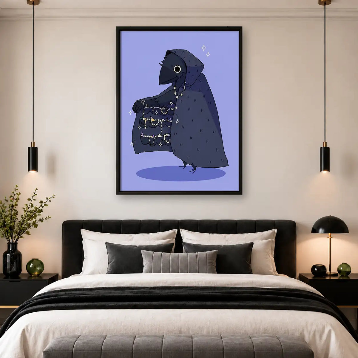 Purple Plague Doctor Character Wall Art 4