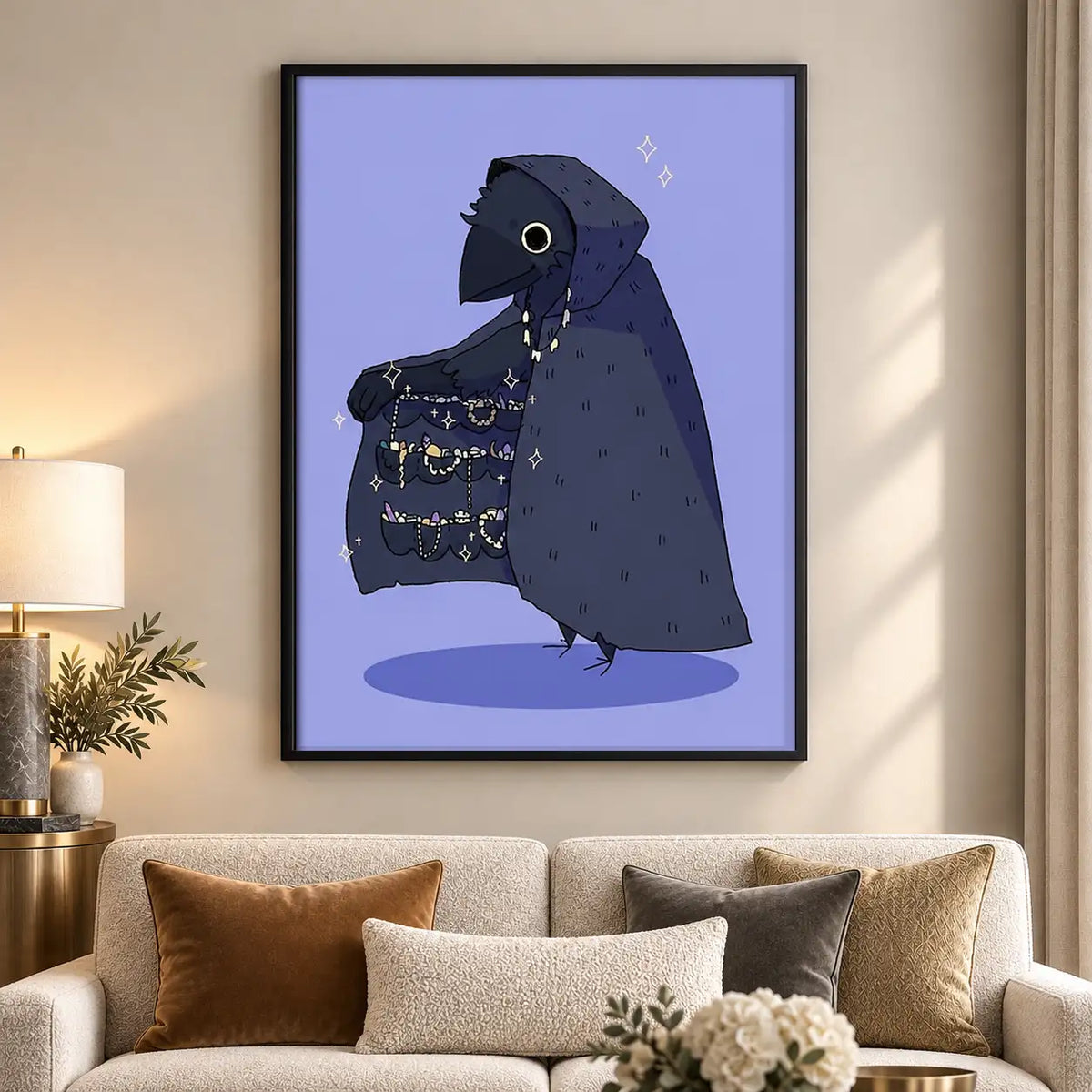 Purple Plague Doctor Character Wall Art 5