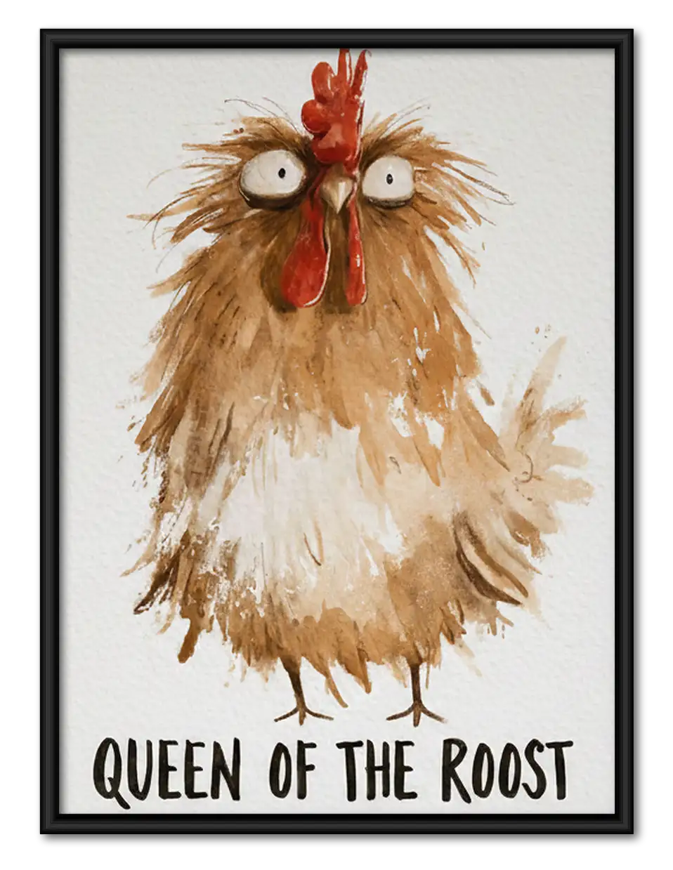 Queen of the Roost Funny Chicken Wall Art 1