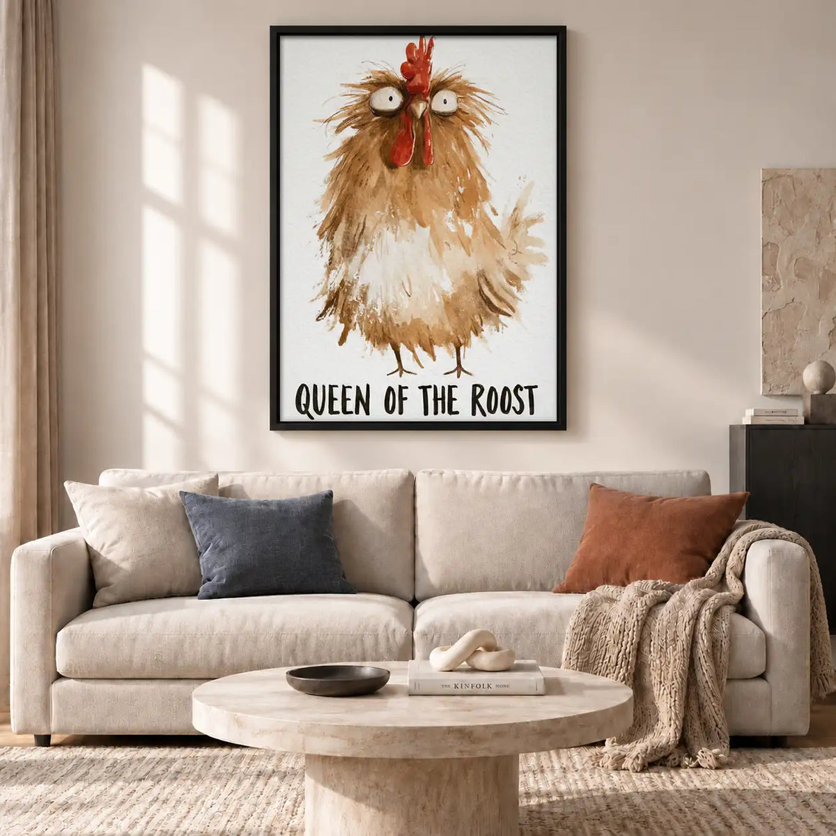 Queen of the Roost Funny Chicken Wall Art 2
