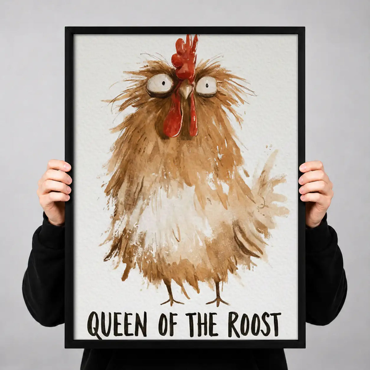 Queen of the Roost Funny Chicken Wall Art 3