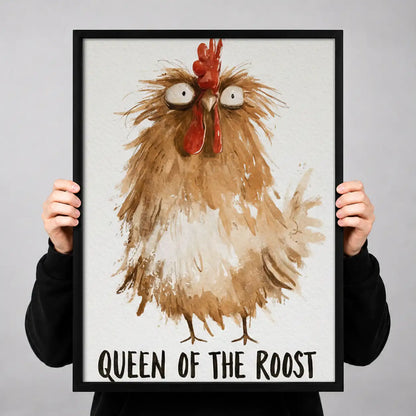 Queen of the Roost Funny Chicken Wall Art 3