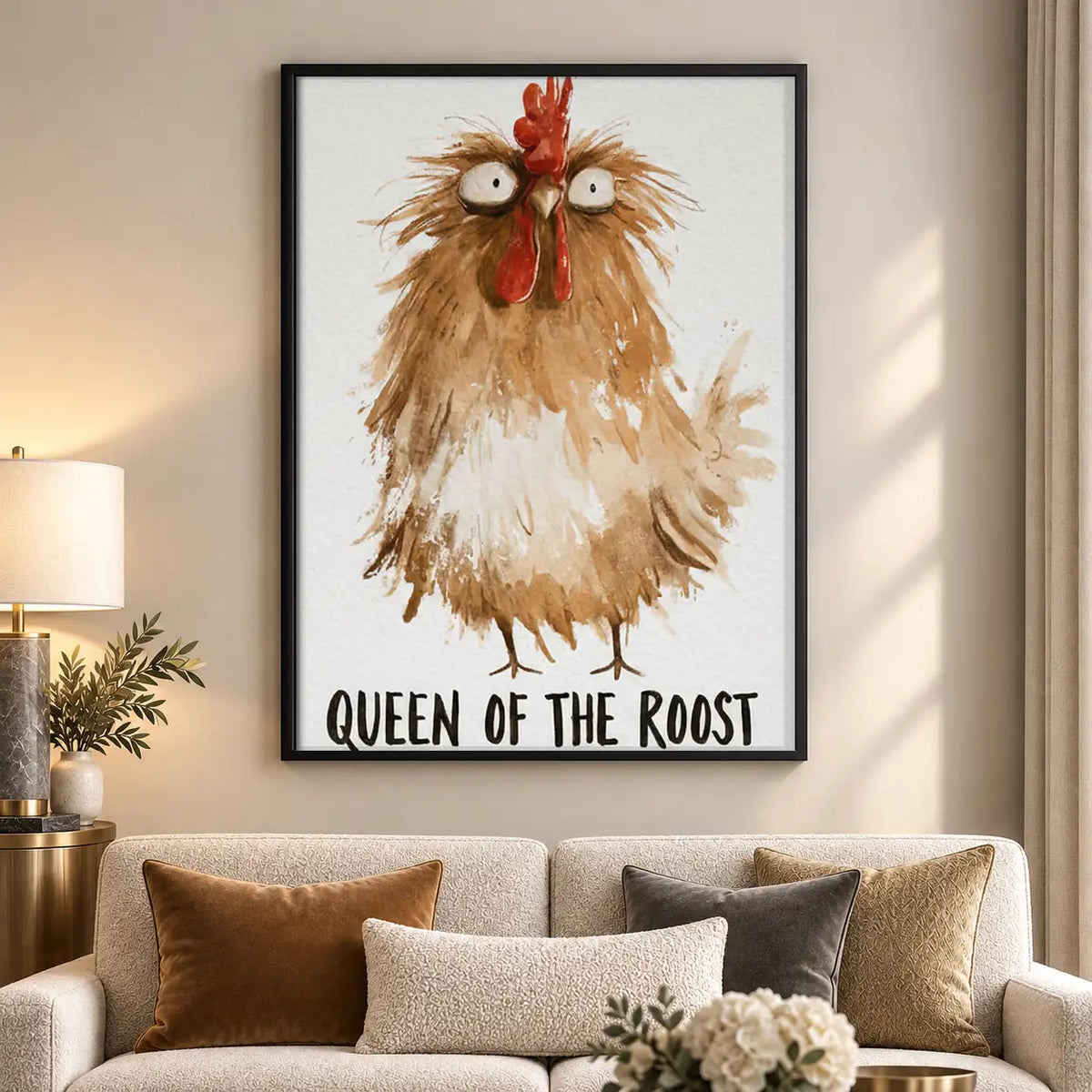 Queen of the Roost Funny Chicken Wall Art 5