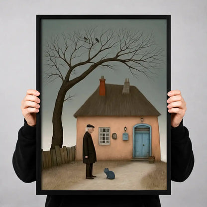 Quiet House Beneath Bare Tree Wall Art 3