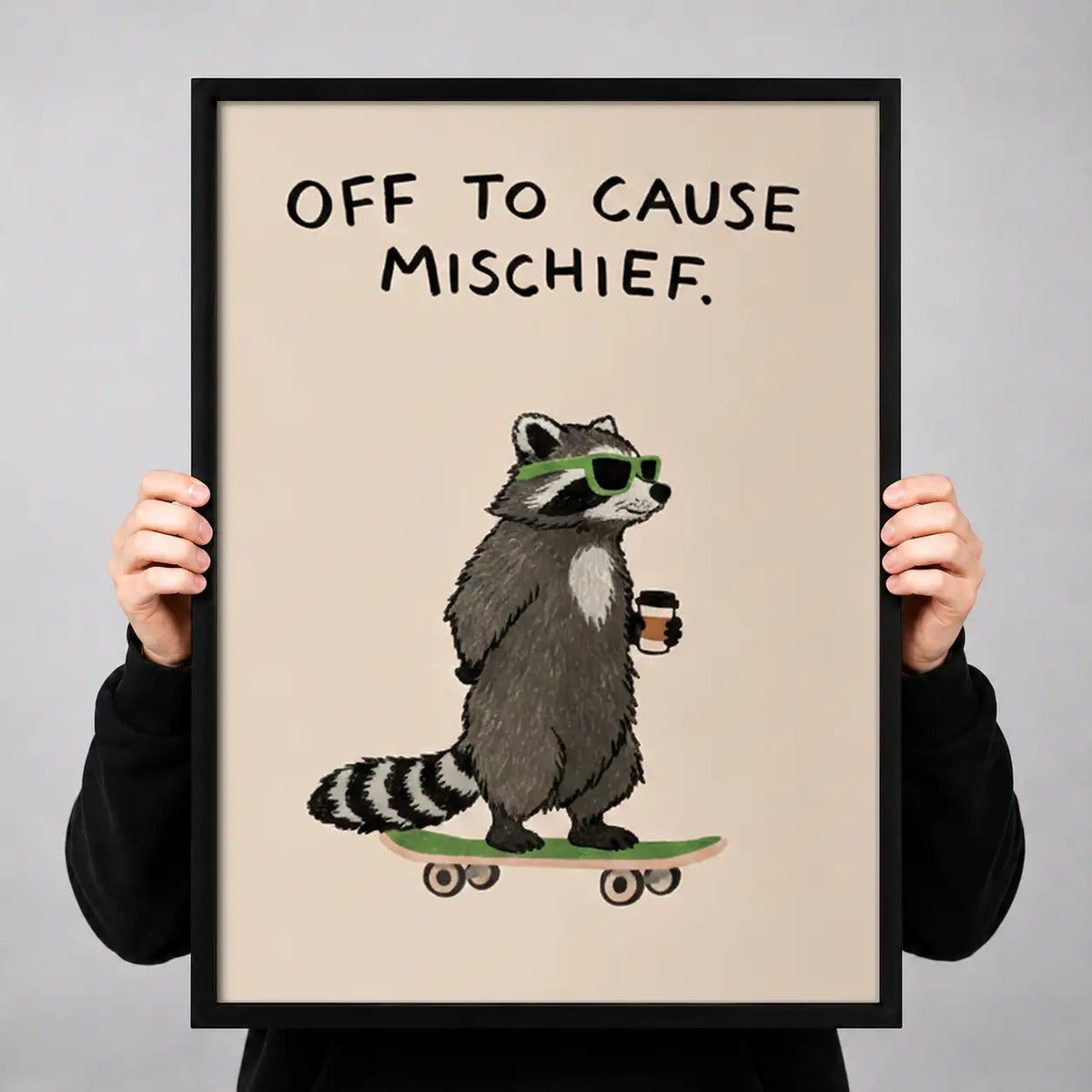 Raccoon Off to Cause Mischief Wall Art 3