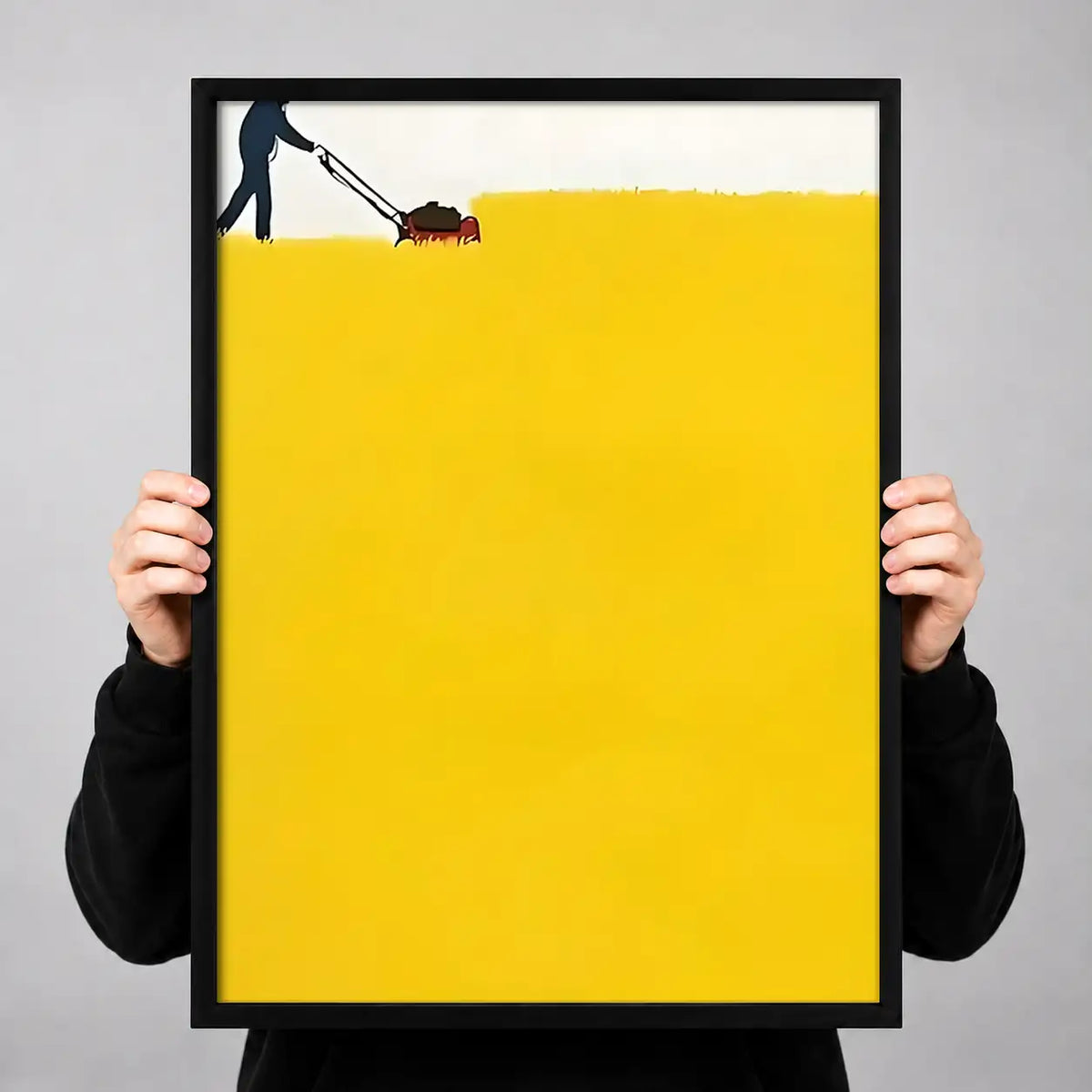 Reaching Hands on Yellow Wall Art 3