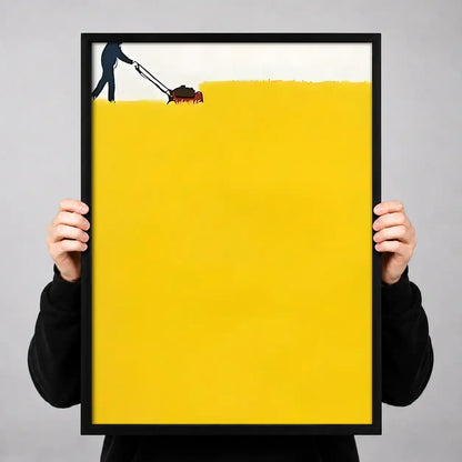 Reaching Hands on Yellow Wall Art 3