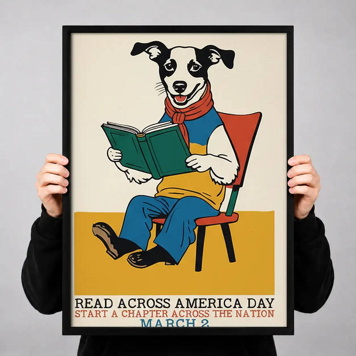 Read Across America Dog Poster Wall Art 3