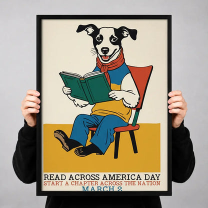 Read Across America Dog Poster Wall Art 3