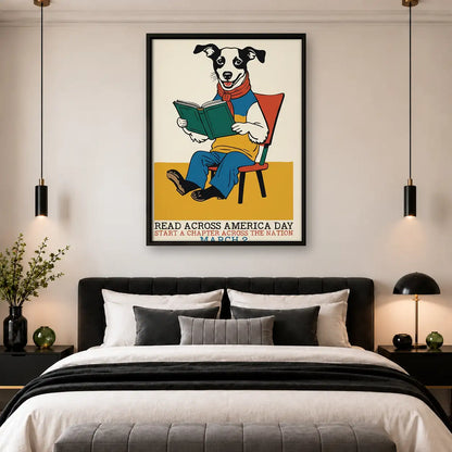 Read Across America Dog Poster Wall Art 4
