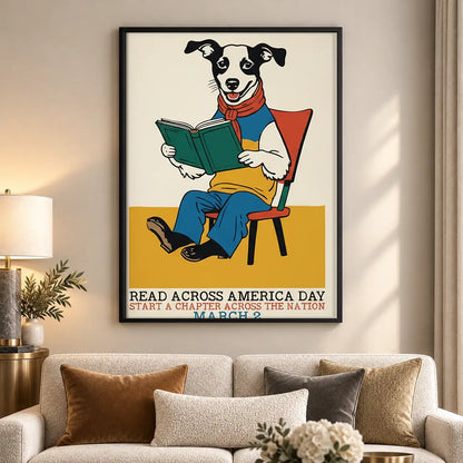 Read Across America Dog Poster Wall Art 5