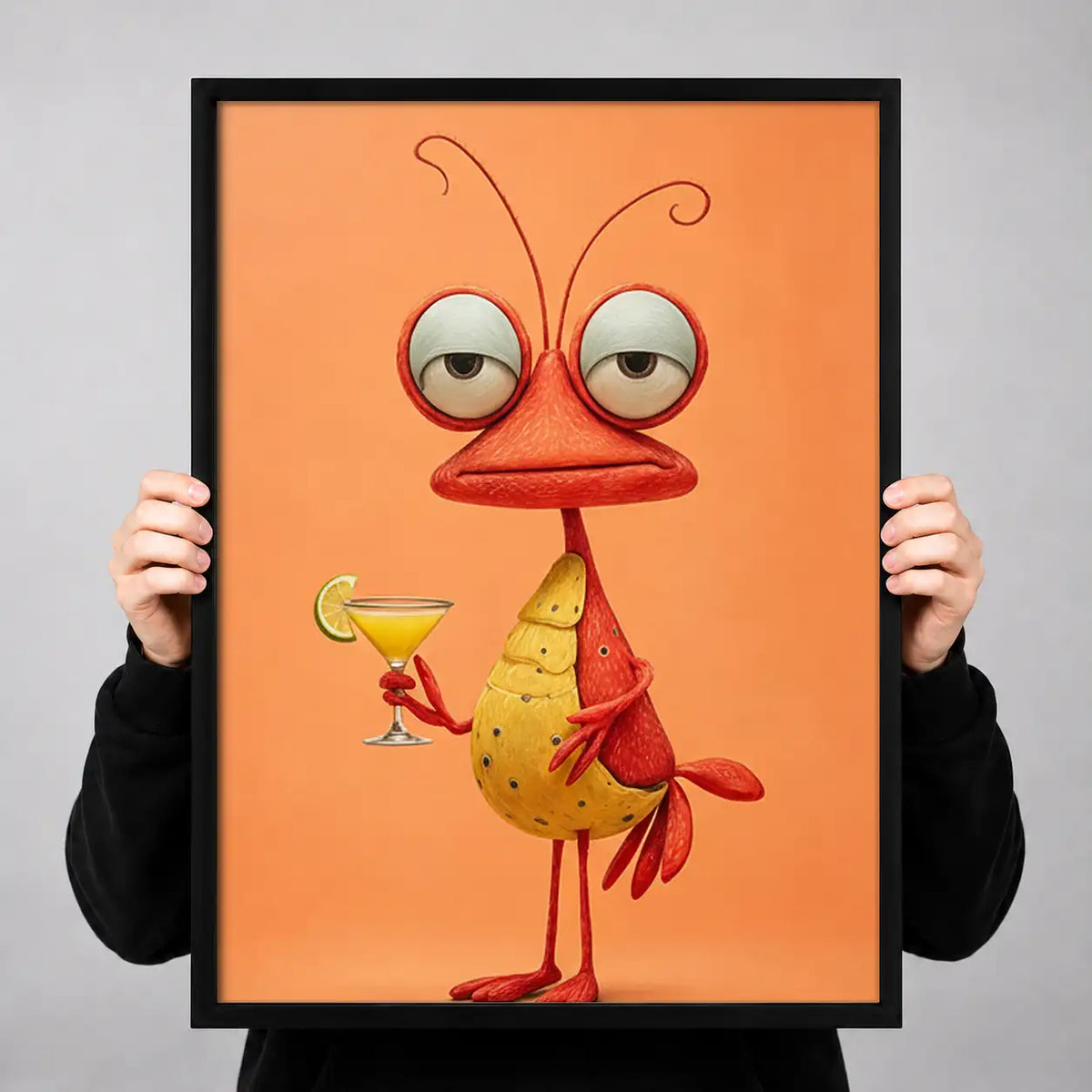 Red Ant Holding Martini Wall Art 3