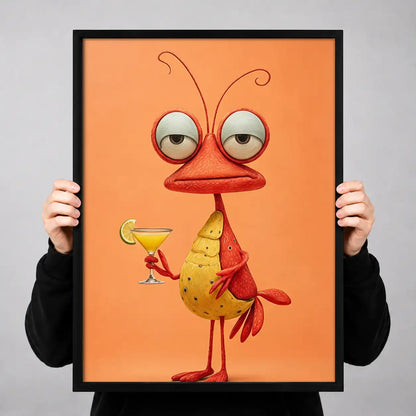 Red Ant Holding Martini Wall Art 3