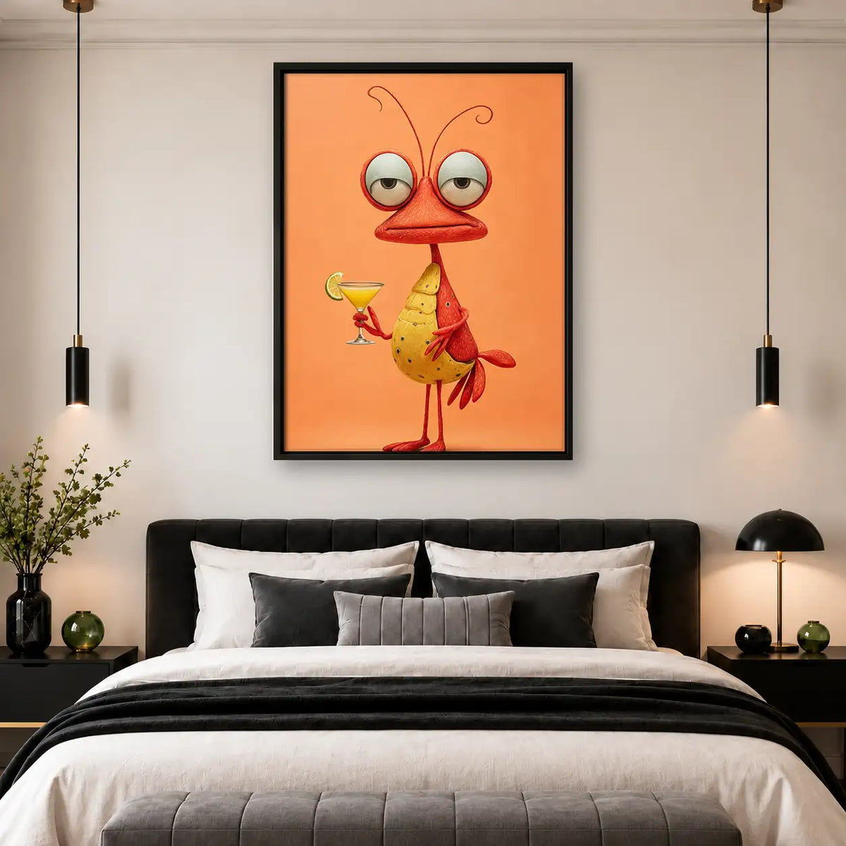 Red Ant Holding Martini Wall Art 4