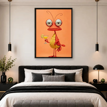 Red Ant Holding Martini Wall Art 4