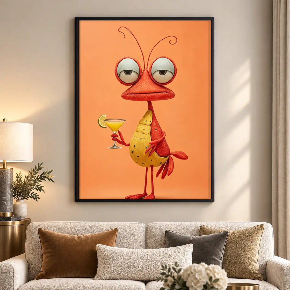 Red Ant Holding Martini Wall Art 5