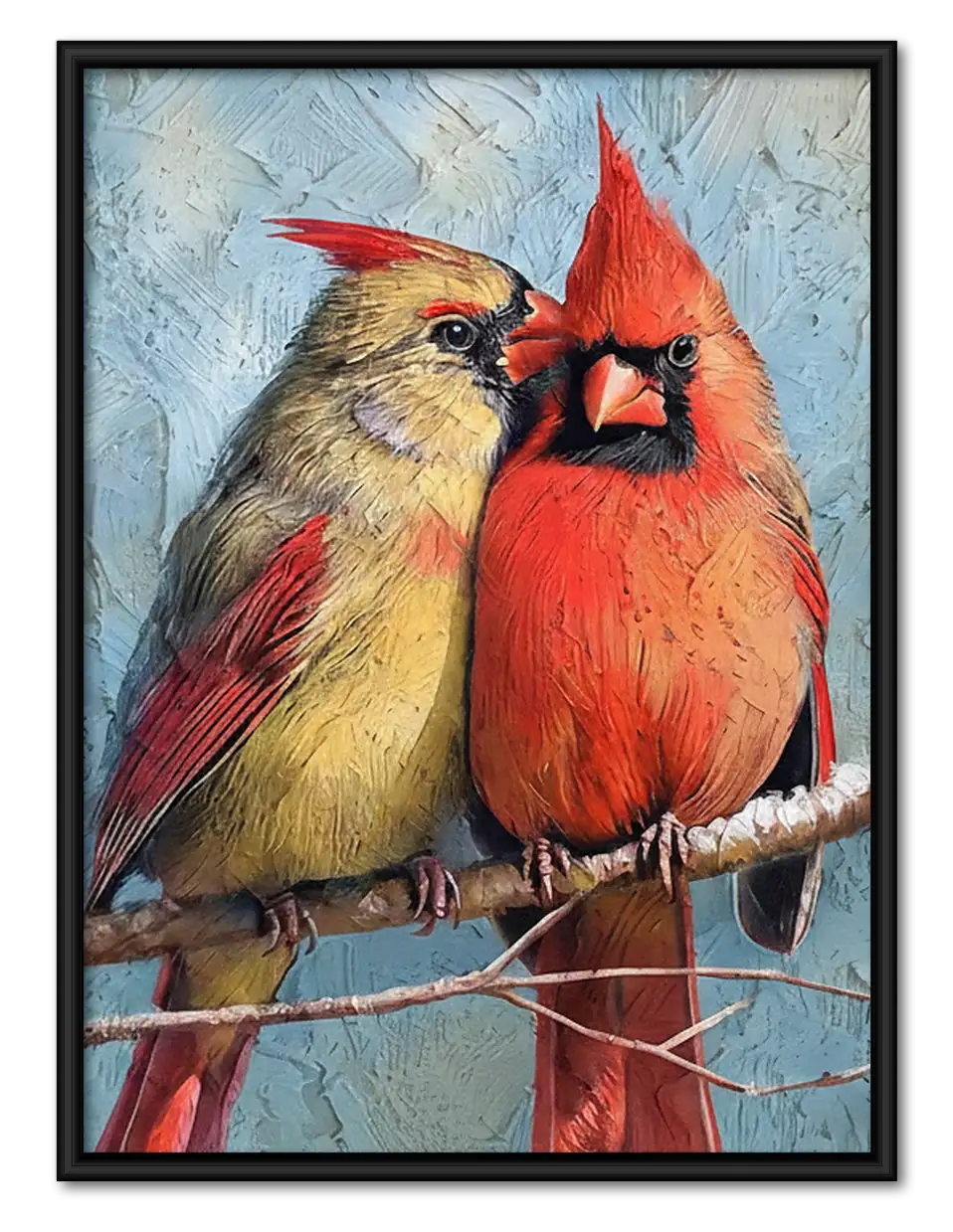 Red Cardinal Couple Wall Art 1