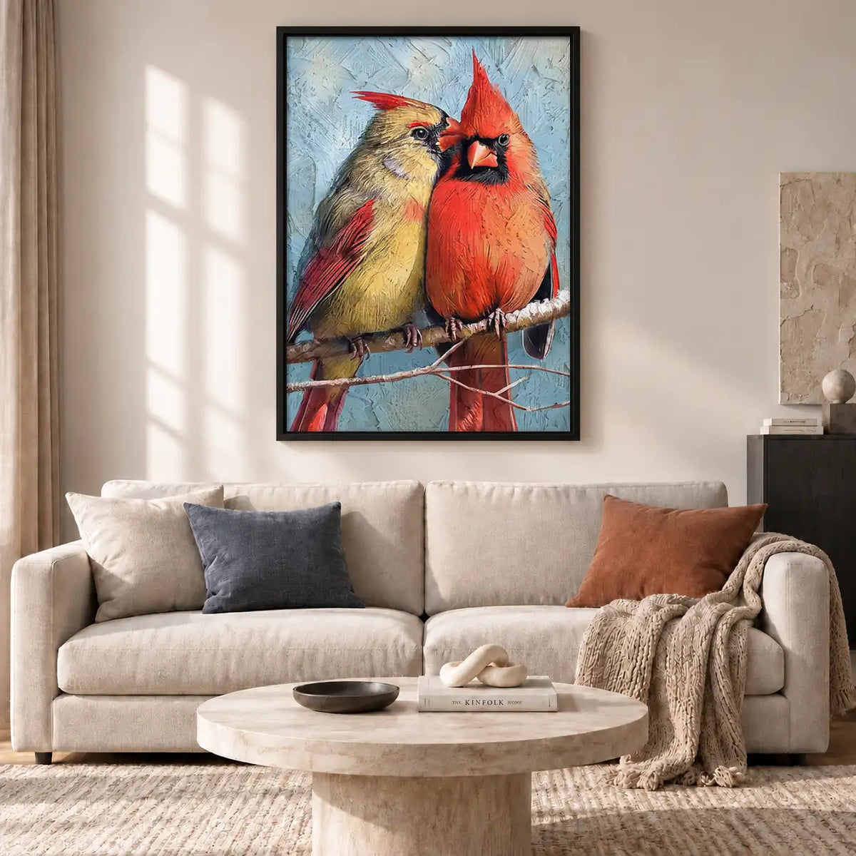 Red Cardinal Couple Wall Art 2