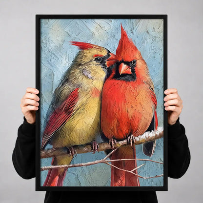 Red Cardinal Couple Wall Art 3