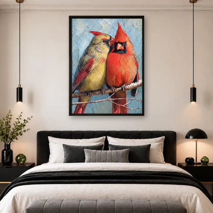 Red Cardinal Couple Wall Art 4