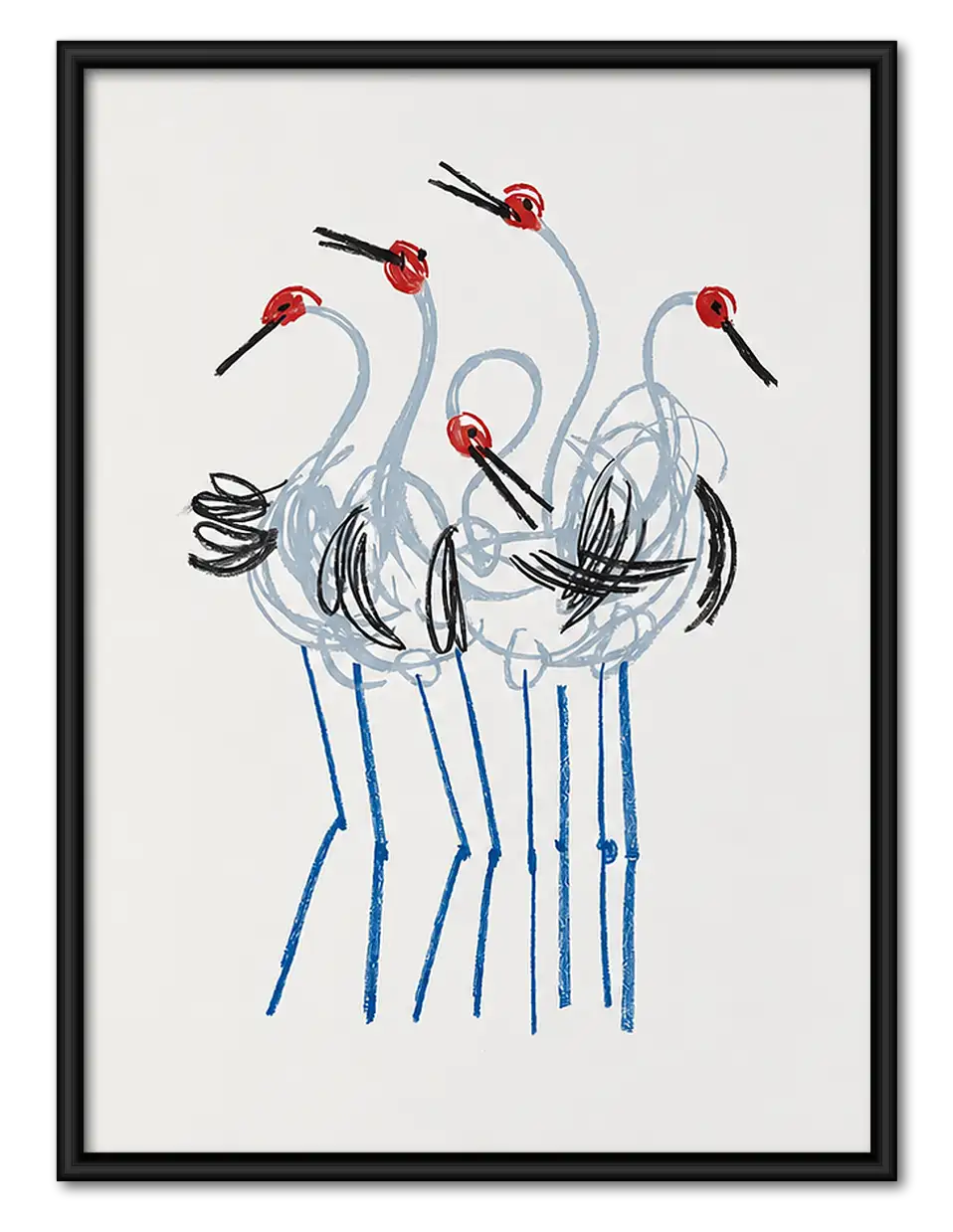 Red-Crowned Crane Dance Wall Art 1