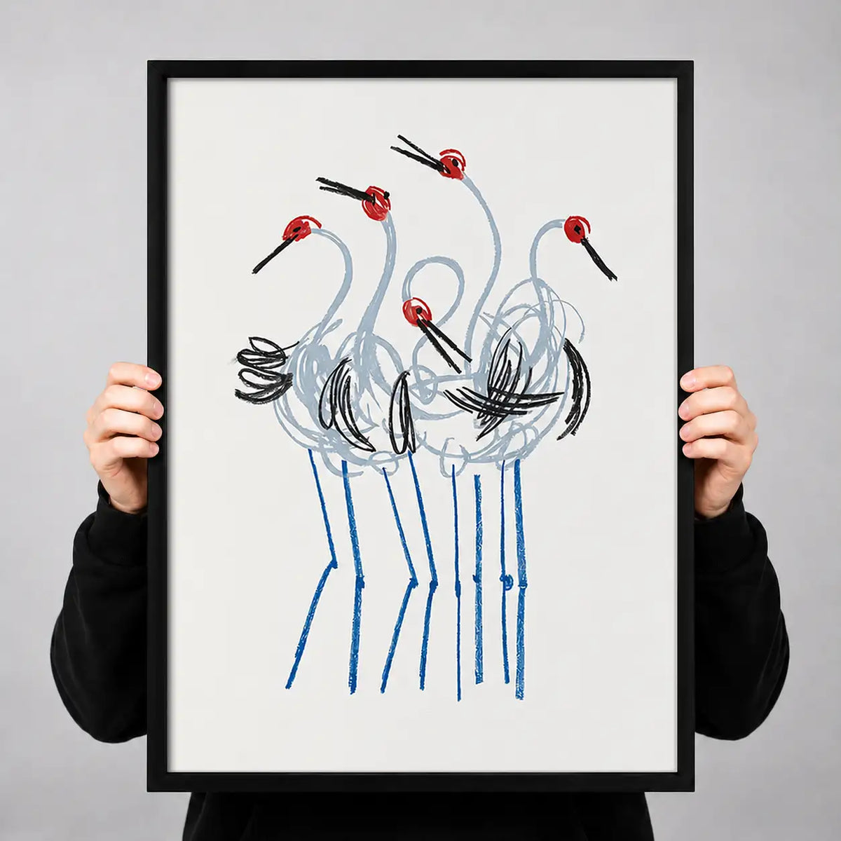 Red-Crowned Crane Dance Wall Art 3