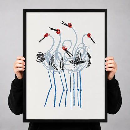 Red-Crowned Crane Dance Wall Art 3