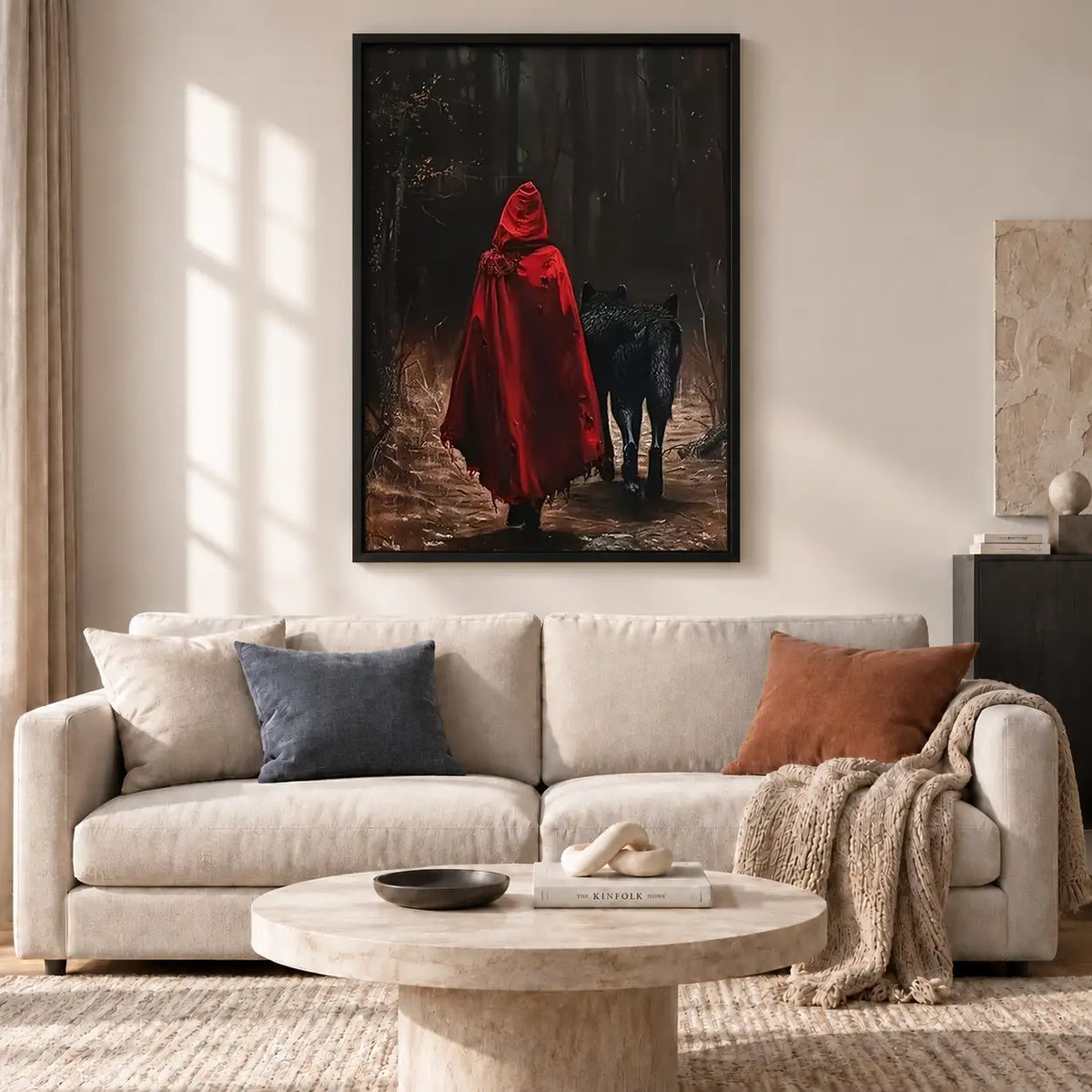 Red Riding Hood and Black Wolf Wall Art 2