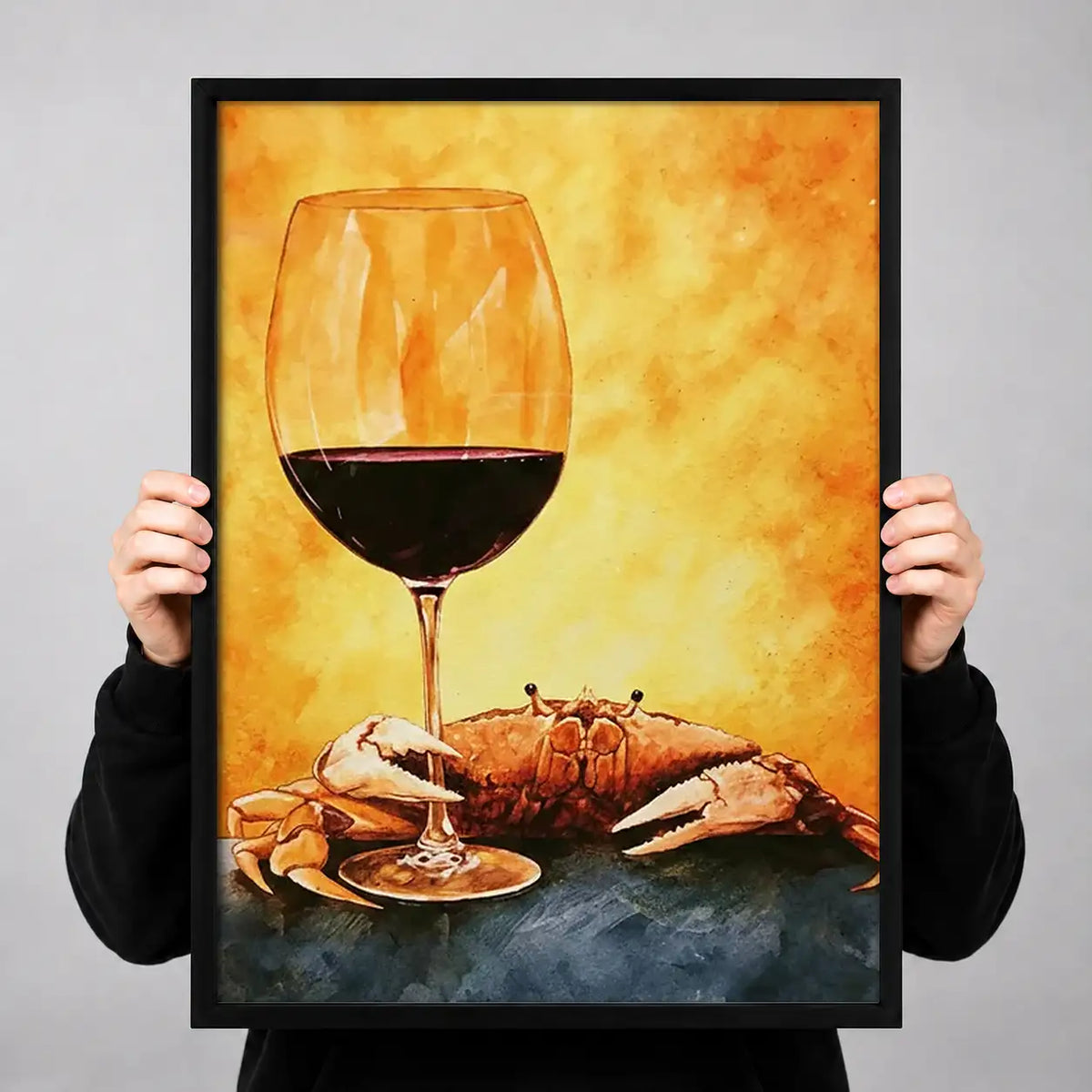 Red Wine and Crab Still Life Wall Art 3
