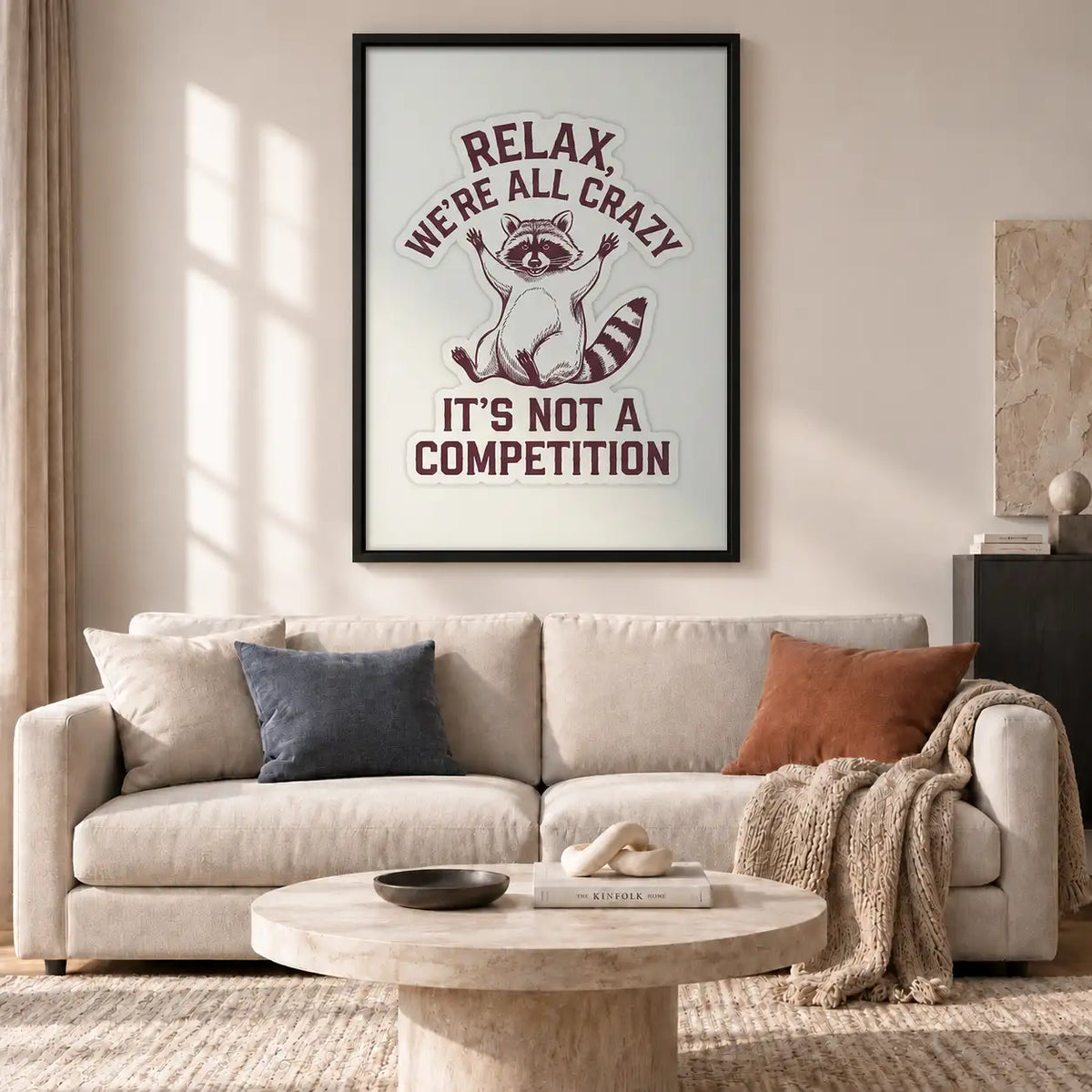 Relax We Are All Crazy Cat Poster Wall Art 2