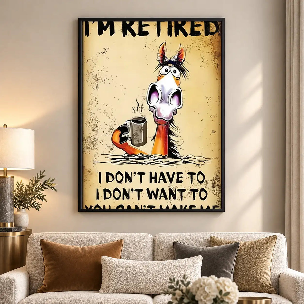 Retired Horse Humor Wall Art 5
