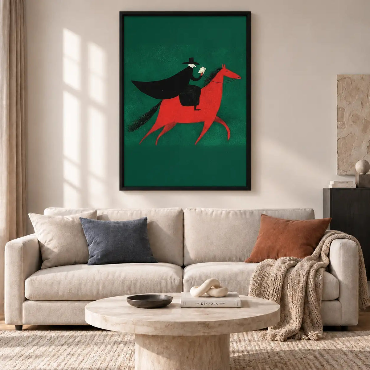 Rider on Red Horse Wall Art 2