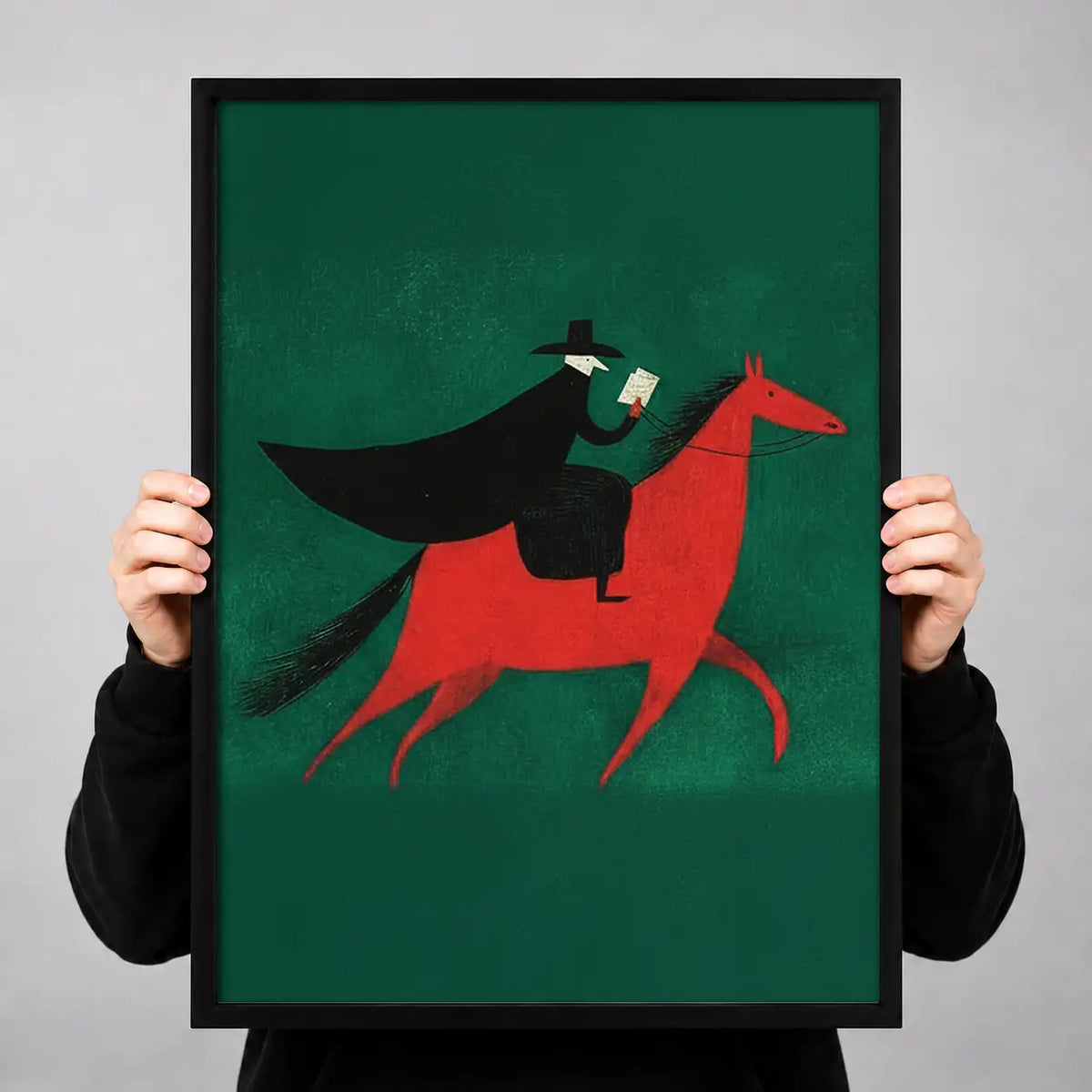 Rider on Red Horse Wall Art 3