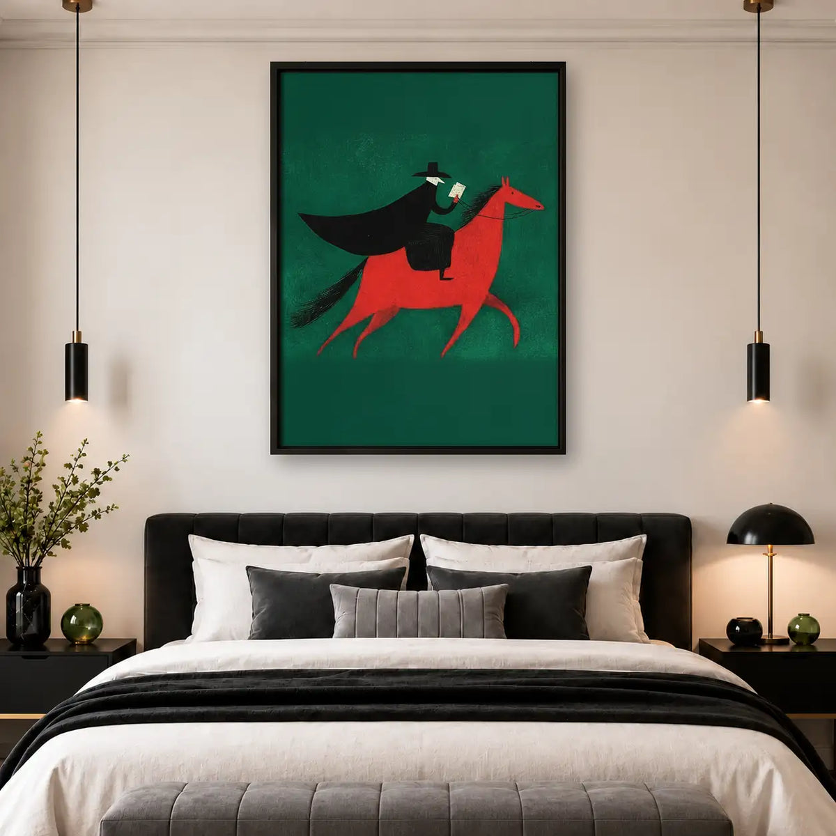 Rider on Red Horse Wall Art 4