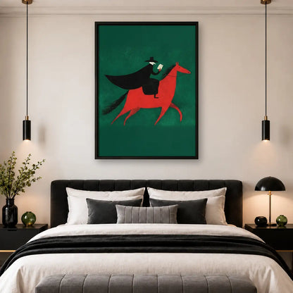 Rider on Red Horse Wall Art 4
