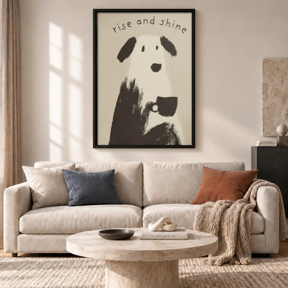 Rise and Shine Minimal Dog Wall Art 2