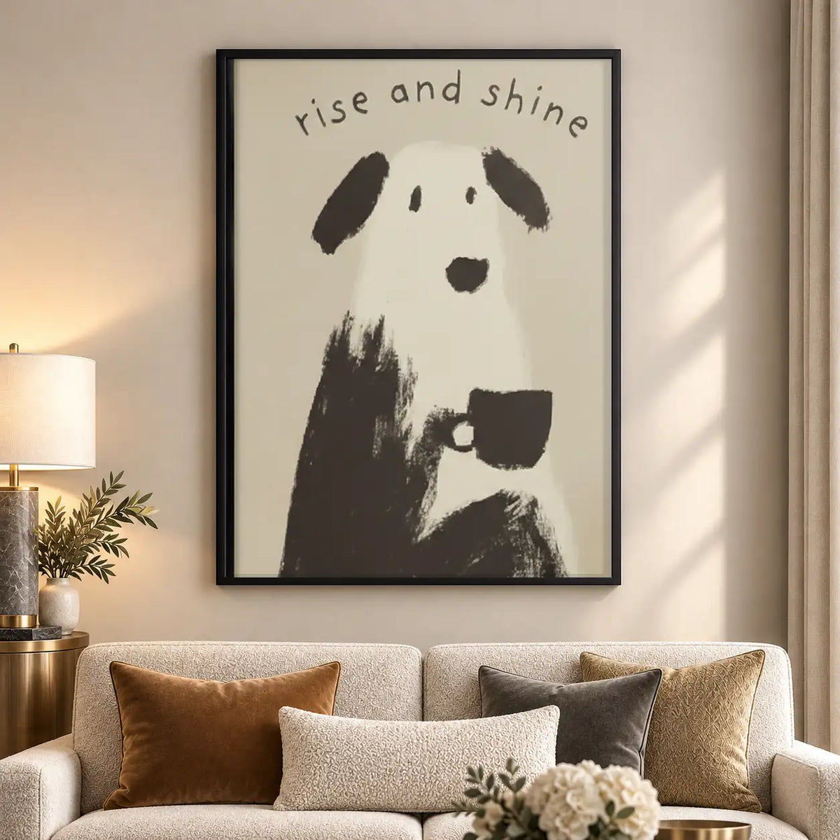 Rise and Shine Minimal Dog Wall Art 5