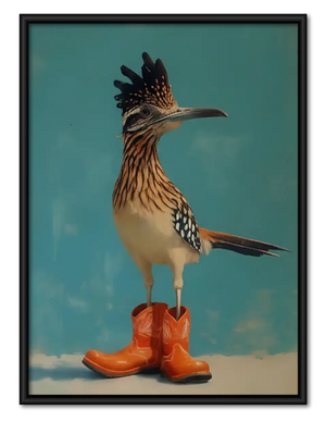 Roadrunner Wearing Cowboy Boots Wall Art