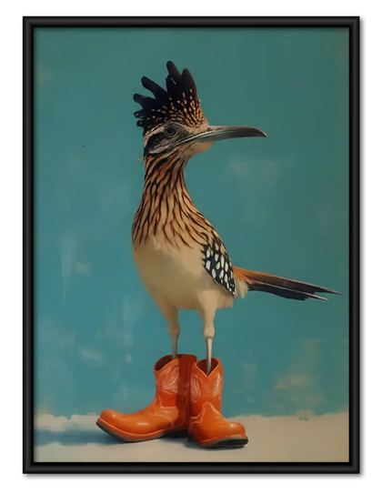 Roadrunner Wearing Cowboy Boots Wall Art