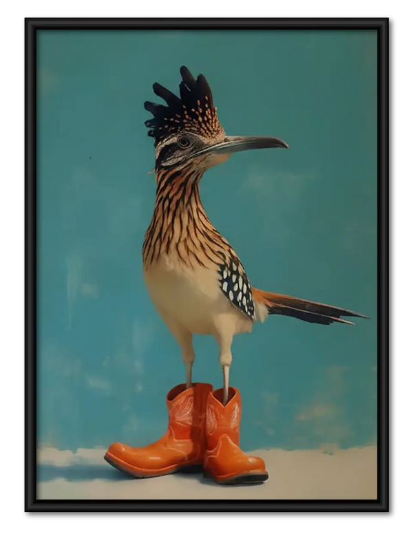 Roadrunner Wearing Cowboy Boots Wall Art