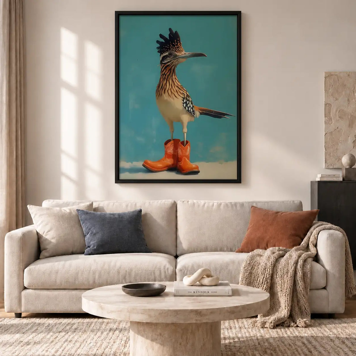 Roadrunner Wearing Cowboy Boots Wall Art 2