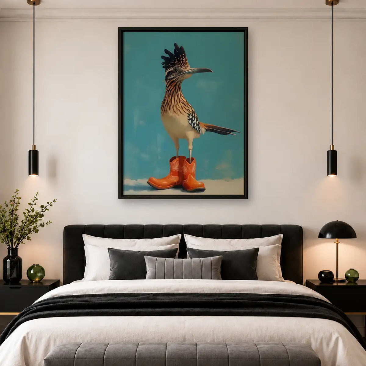 Roadrunner Wearing Cowboy Boots Wall Art 4