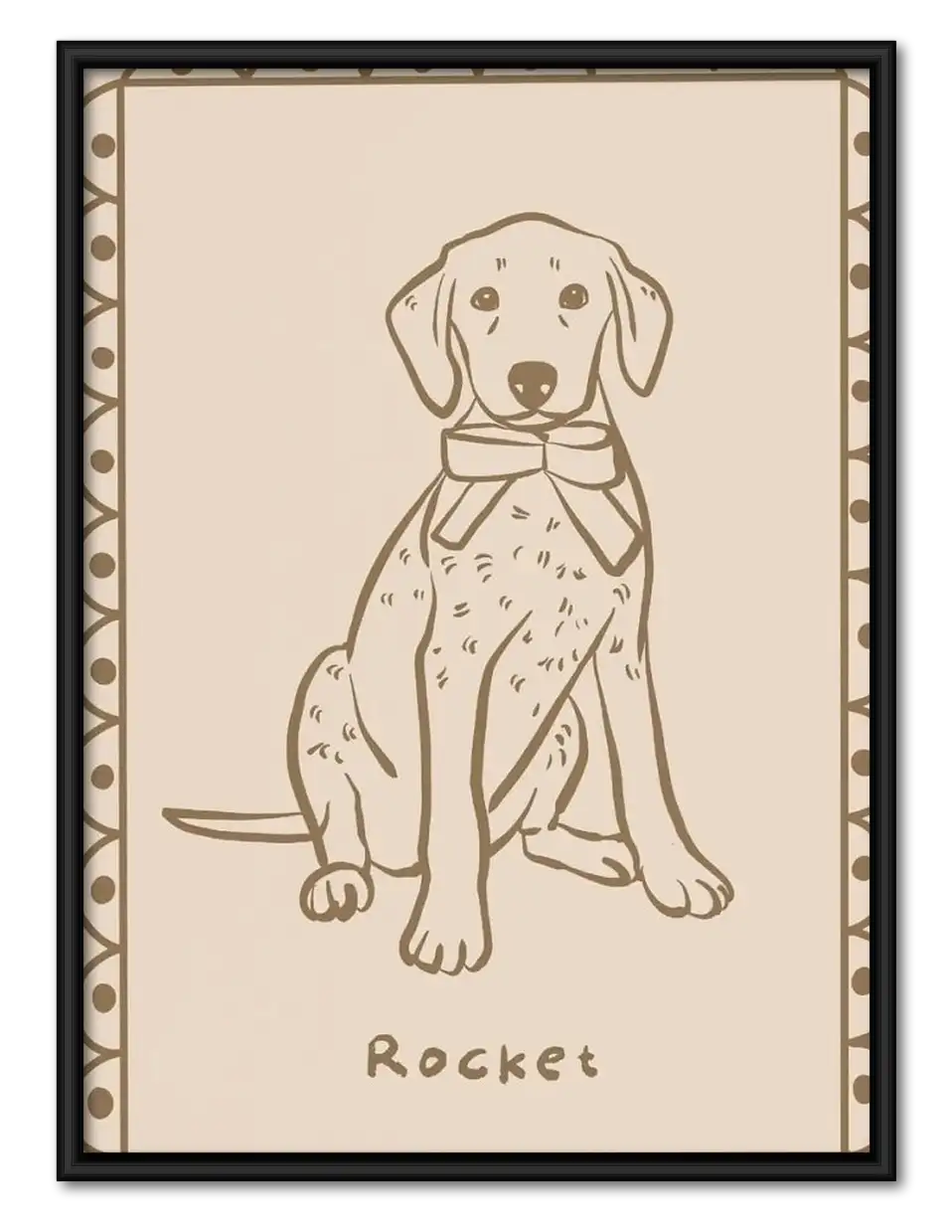 Rocket Dog Line Portrait Wall Art 1