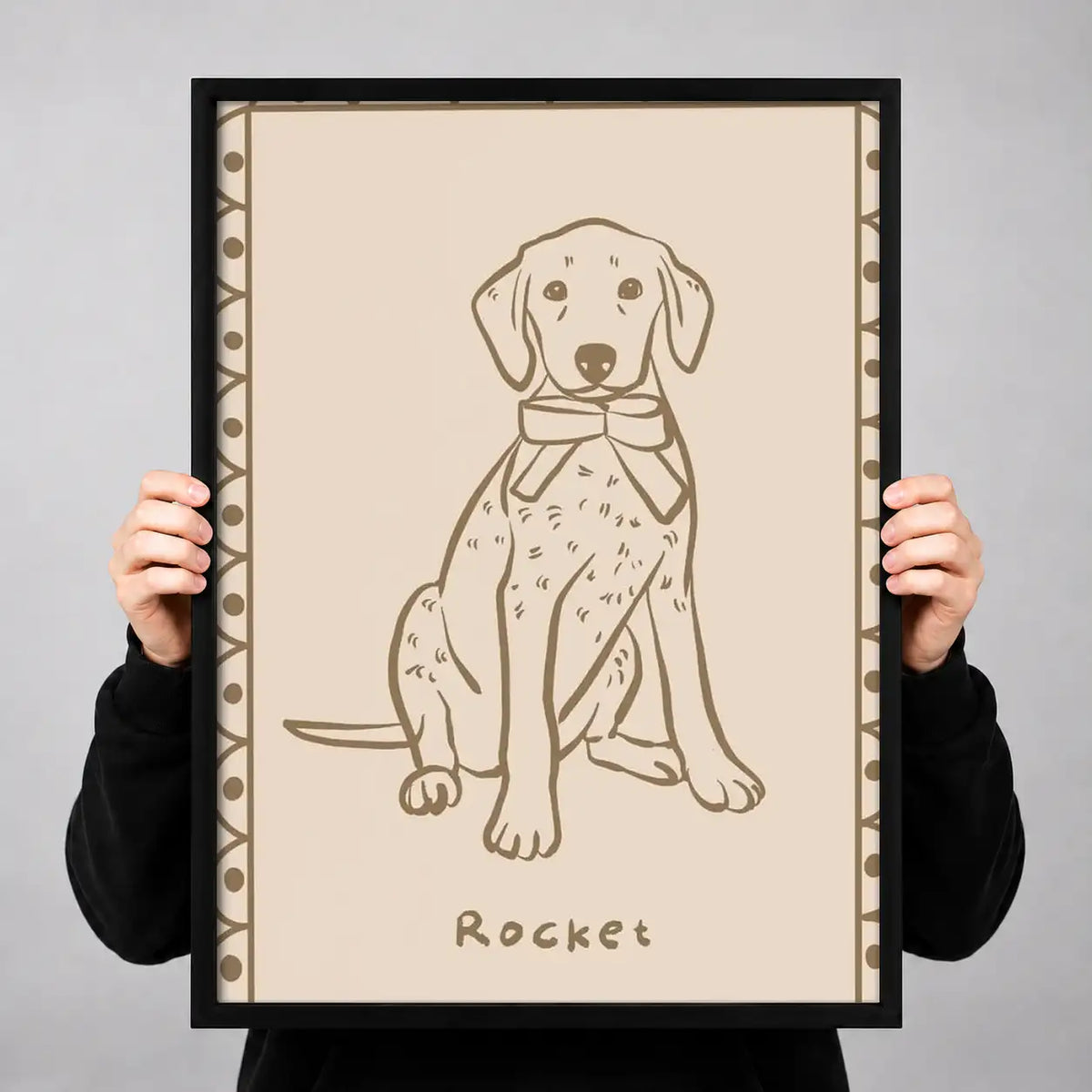 Rocket Dog Line Portrait Wall Art 3